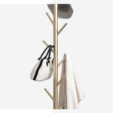Metal Coat Rack Marble Base 8 Hooks Clothes Tree Hat Display Hanger Bag Organiser - Top-Down View