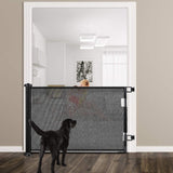 Retractable 1.5M Doorways Hallways Stairs Baby Gate Dog Pet Gate Indoor Outdoor Safety Gates - Front View