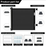 Retractable 1.5M Doorways Hallways Stairs Baby Gate Dog Pet Gate Indoor Outdoor Safety Gates - Low Angle