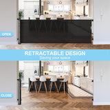 Retractable 3M Doorways Hallways Stairs Baby Gate Dog Pet Gate Indoor Outdoor Safety Gates - Rear View