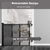 Retractable 3M Doorways Hallways Stairs Baby Gate Dog Pet Gate Indoor Outdoor Safety Gates - Low Angle