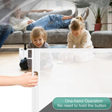 Retractable 3M Doorways Hallways Stairs Baby Gate Dog Pet Gate Indoor Outdoor Safety Gates White - Top-Down View