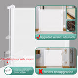 Retractable 3M Doorways Hallways Stairs Baby Gate Dog Pet Gate Indoor Outdoor Safety Gates White - 45-Degree Angle