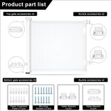 Retractable 3M Doorways Hallways Stairs Baby Gate Dog Pet Gate Indoor Outdoor Safety Gates White - Close-Up Angle