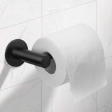 Toilet Paper Holder Self Adhesive Black Bathroom Paper Roll Holder Roll Holder 304 - Side View