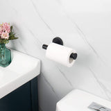 Toilet Paper Holder Black Wall Mount Bathroom Paper Roll Holder Roll Holder 304 - Rear View