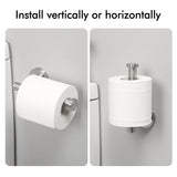 Toilet Paper Holder Bathroom Paper Roll Holder Roll Holder brushed Silver Wall Mount 304 - Front View