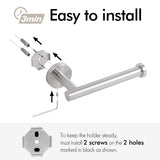 Toilet Paper Holder Bathroom Paper Roll Holder Roll Holder brushed Silver Wall Mount 304 - Top-Down View