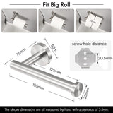 Toilet Paper Holder Bathroom Paper Roll Holder Roll Holder brushed Silver Wall Mount 304 - Extra Image