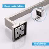 Square Hand Towel Holder Ring Wall Mounted Modern Towel Bar Bathroom Kitchen - 45-Degree Angle