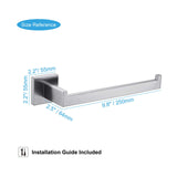 Square Hand Towel Holder Ring Wall Mounted Modern Towel Bar Bathroom Kitchen - Close-Up Angle