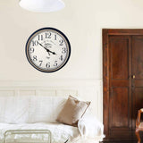 Wall Clock Large 41cm Silent Home Wall Decor Retro Clock for Living Room Kitchen Home Office - Rear View