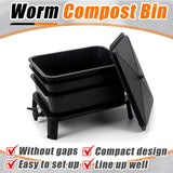 Worm Farm Factory worm wee Composter 30L 4 Trays Compost Bin Worm Farm Composting System - Side View