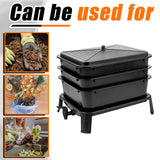 Worm Farm Factory worm wee Composter 30L 4 Trays Compost Bin Worm Farm Composting System - Rear View