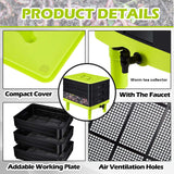 60L Large Worm Farm 3 Trays Worm Composter Bins Composting System Worm Tea - 45-Degree Angle