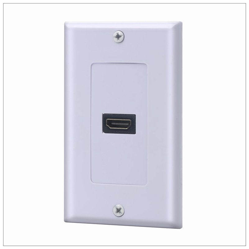 4K HDMI Wall Plate - Single Port with HDR, 3D Support, and ARC