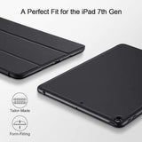 IPad 10.2 2019 7th Pencil Holder Slim Smart TPU Soft Edge Case Black - Top-Down View