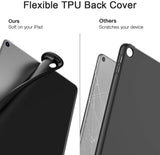 IPad 10.2 2019 7th Pencil Holder Slim Smart TPU Soft Edge Case Black - 45-Degree Angle