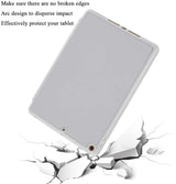 IPad 10.2 2019 7th Pencil Holder Slim Smart TPU Soft Case Grey - Top-Down View
