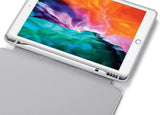 IPad 10.2 2019 7th Pencil Holder Slim Smart TPU Soft Case Grey - Side View