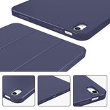 iPad 10.9 Inch 2022 Slim Case with Pencil Holder - Smart TPU Cover with Auto Wake/Sleep in Dark Blue