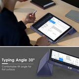 iPad 10.9 Inch 2022 Slim Case with Pencil Holder - Smart TPU Cover with Auto Wake/Sleep in Dark Blue