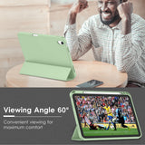 iPad 10th Case 10.9 Inch 2022 with Pencil Holder, Smart iPad Case with Soft TPU Auto Wake Sleep Green - 45-Degree Angle