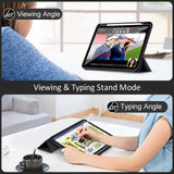 Slim Clear TPU Case for iPad 10.9 2022 with Pencil Holder - Auto Wake/Sleep, Black