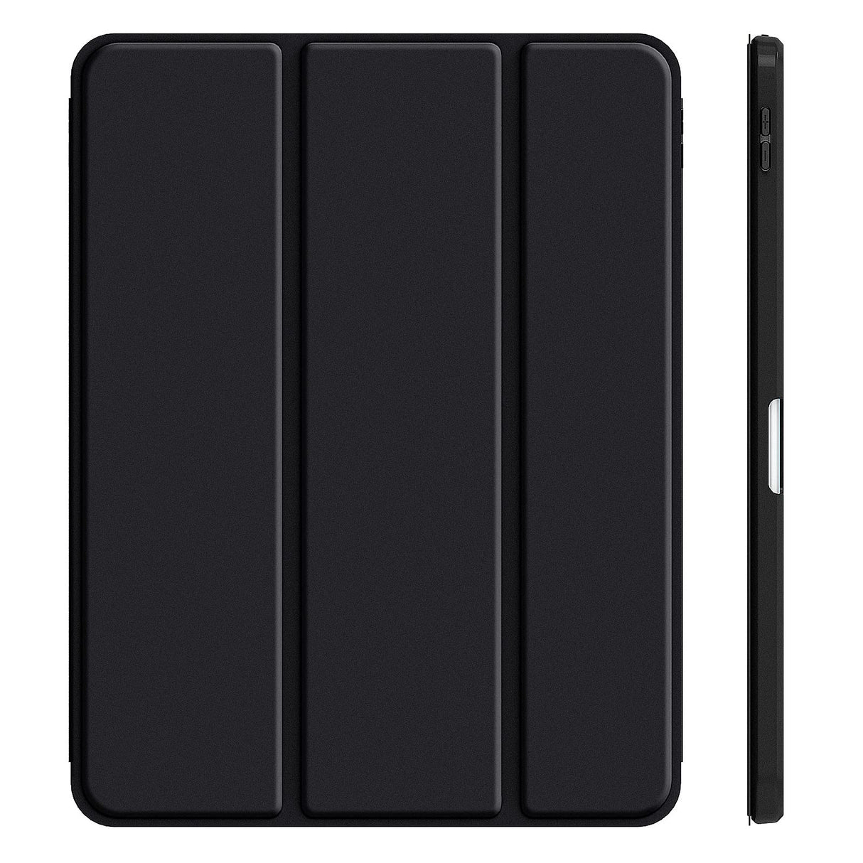 Slim Clear TPU Case for iPad 10.9" 2022 with Pencil Holder - Auto Wake/Sleep, Black