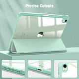 Smart Clear Case for iPad 10.9 Inch (2022) with Apple Pencil Holder - Auto Wake/Sleep Soft TPU Protection in Green - Extra Image