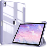 Lavender Soft TPU Case for iPad 10.9 Inch 2022 with Apple Pencil Holder and Auto Wake/Sleep Feature