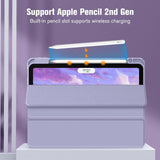 Lavender Soft TPU Case for iPad 10.9 Inch 2022 with Apple Pencil Holder and Auto Wake/Sleep Feature - Rear View
