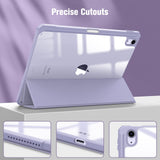 Lavender Soft TPU Case for iPad 10.9 Inch 2022 with Apple Pencil Holder and Auto Wake/Sleep Feature