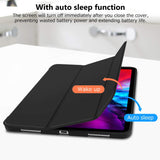 iPad Pro 11 Inch 2020 Soft Tpu Smart Premium Case Auto Sleep Wake Stand Cover Pencil holder Black - Side View
