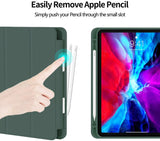 Premium Dark Green TPU Case for iPad Pro 11 (2020) - Auto Sleep/Wake, Stand, and Pencil Holder