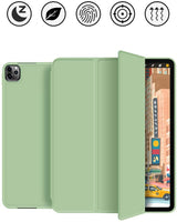 Premium Green TPU Case for iPad Pro 11 (2020) - Auto Sleep/Wake, Stand Cover & Pencil Holder - Front View