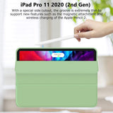 Premium Green TPU Case for iPad Pro 11 (2020) - Auto Sleep/Wake, Stand Cover & Pencil Holder