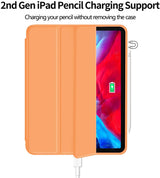 Premium Orange TPU Case for iPad Pro 11 Inch 2020 with Auto Sleep/Wake and Pencil Holder