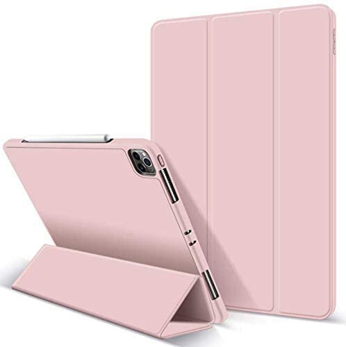 Premium Pink TPU Smart Case for iPad Pro 11" (2020) - Auto Sleep/Wake, Stand, and Pencil Holder