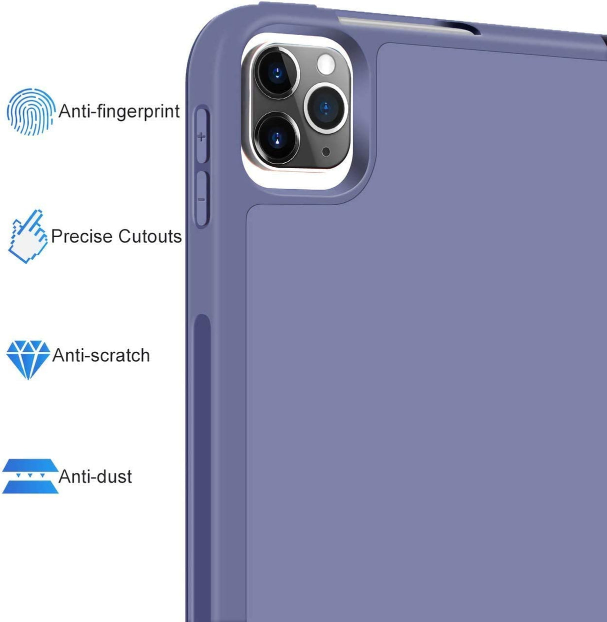 Premium Purple TPU Case for iPad Pro 11 2020 - Auto Sleep/Wake, Stand, and Pencil Holder