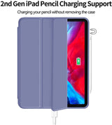 Premium Purple TPU Case for iPad Pro 11 2020 - Auto Sleep/Wake, Stand, and Pencil Holder - Top-Down View
