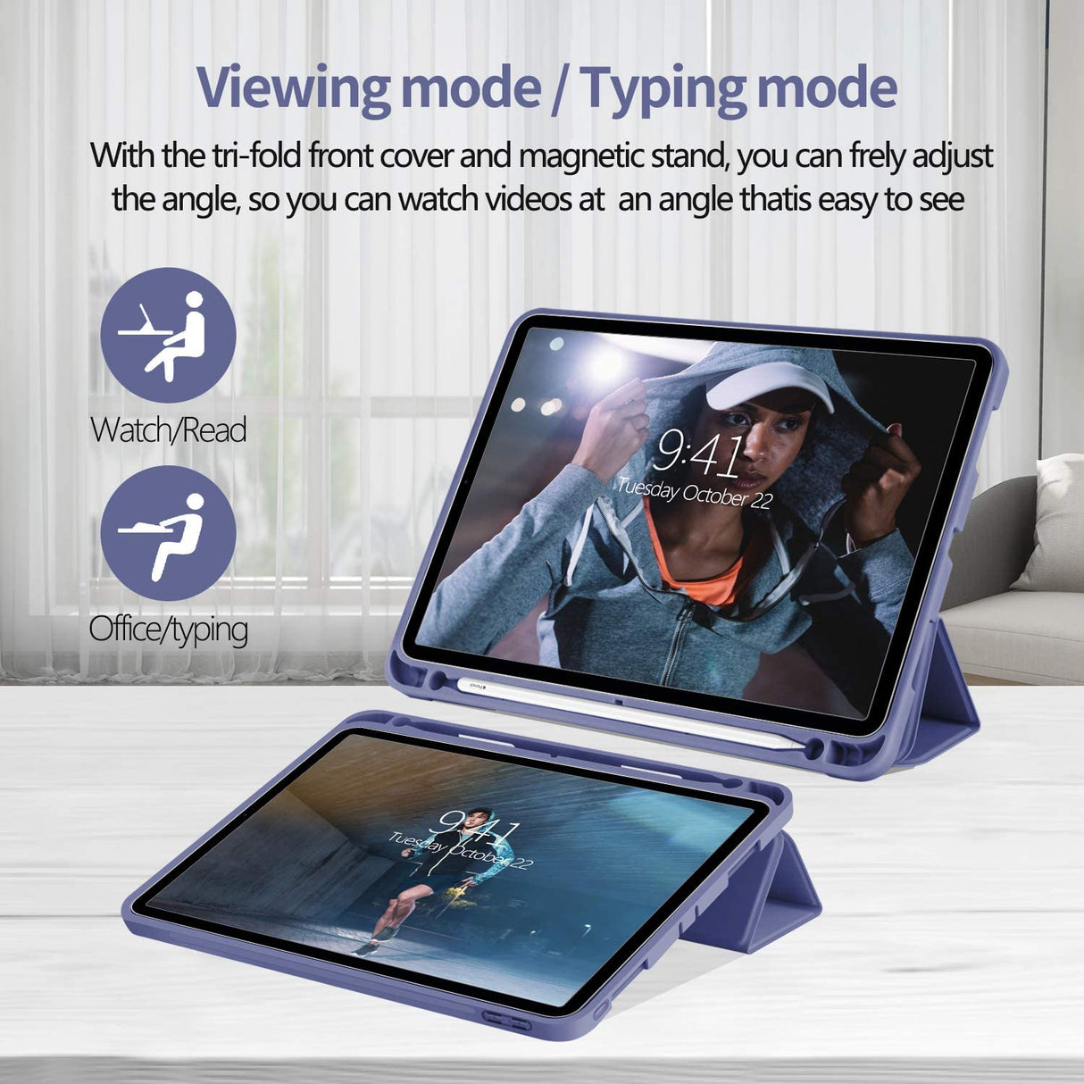 Premium Purple TPU Case for iPad Pro 11 2020 - Auto Sleep/Wake, Stand, and Pencil Holder