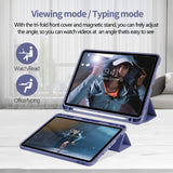 Premium Purple TPU Case for iPad Pro 11 2020 - Auto Sleep/Wake, Stand, and Pencil Holder - Rear View