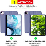 Premium Purple TPU Case for iPad Pro 11 2020 - Auto Sleep/Wake, Stand, and Pencil Holder - Close-Up Angle