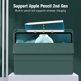 iPad Pro 11 Inch (2018-2022) Premium TPU Smart Case with Auto Sleep/Wake, Clear View, Pencil Holder, Dark Green - Extra Image