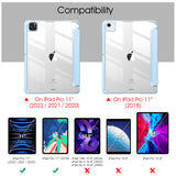 Premium Ice Blue TPU Case for iPad Pro 11 (2018-2022) with Auto Sleep/Wake, Stand Feature & Pencil Holder