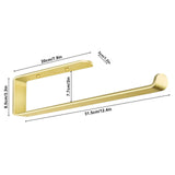 Gold Kitchen Bathroom Paper Holder Towel Holder Self Adhesive or Screw Mount 31cm - 45-Degree Angle