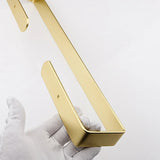 Gold Kitchen Bathroom Paper Holder Towel Holder Self Adhesive or Screw Mount 40cm - Side View