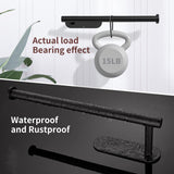 Kitchen Paper Holder Under Cabinet Wall Mount Adhesive Paper Towel Holder Black - 45-Degree Angle