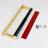 Kitchen Paper Holder Under Cabinet Screw Wall Mount Adhesive Paper Towel Holder Rectangle Gold - 45-Degree Angle